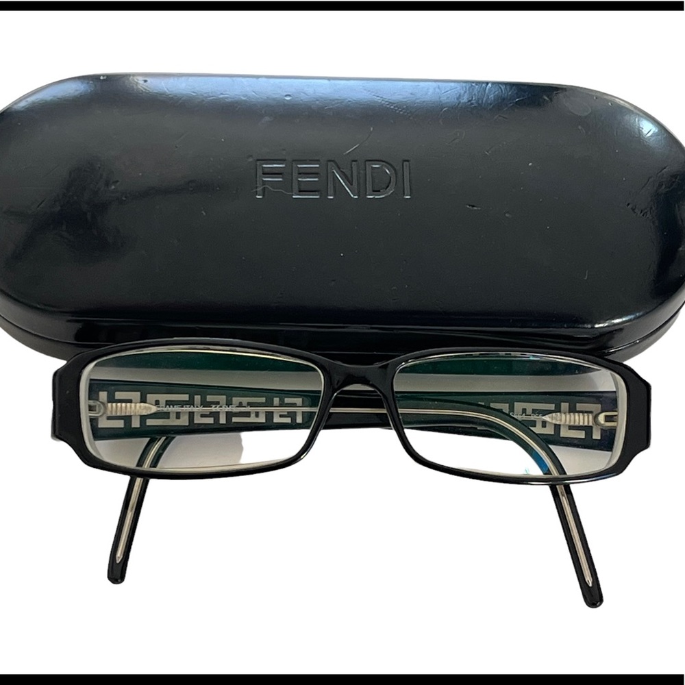 Fendi Women's Eyeglasses FF664 965 Black Logo 51 14 140 Rectangle Frames w/ Case